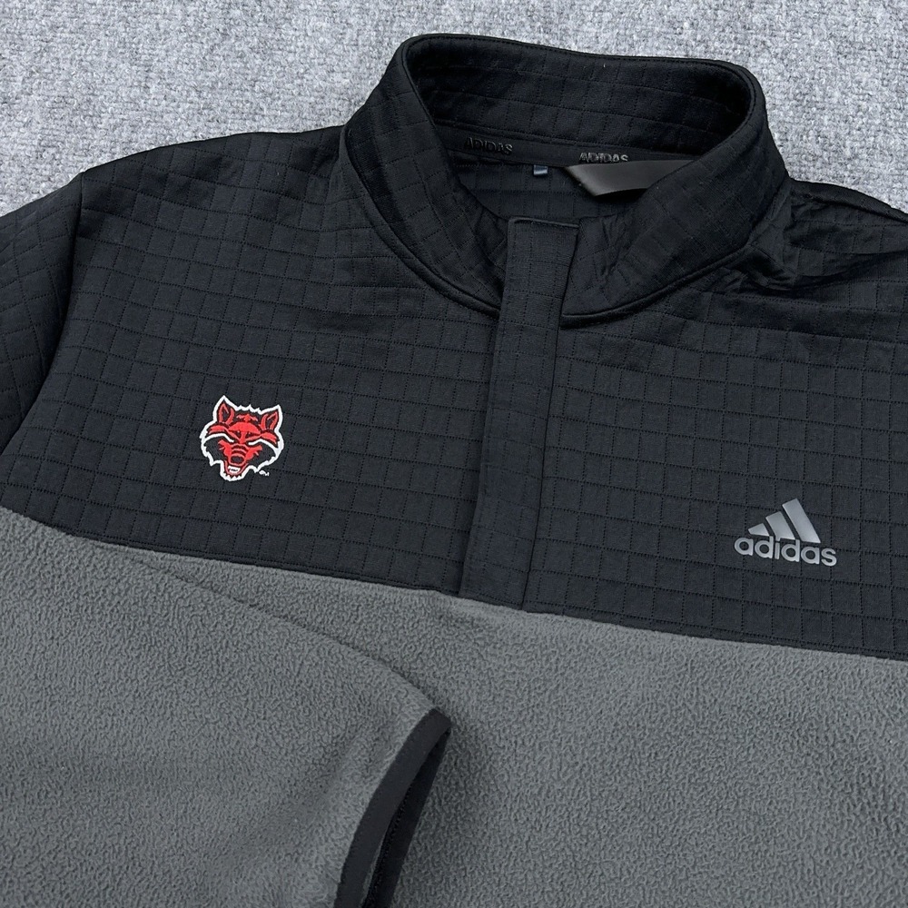 Arkansas State Red Wolves Adidas Water Repellent 1/4 Zip Pullover Mens XL Fleece
